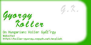 gyorgy koller business card